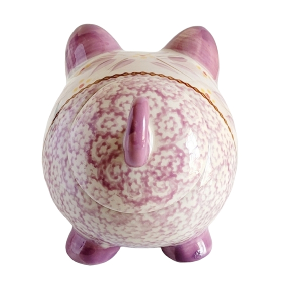 Temp-tations Old World Cranberry Pink Pig Salt Cellar/Sponge Holder or Planter - Picture 4 of 10